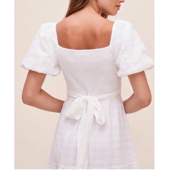 NWT Astr Sonnet Puff Sleeve Midi Dress - Picture 5 of 8